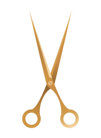 open scissor in white background icon vector illustration designのイラスト素材