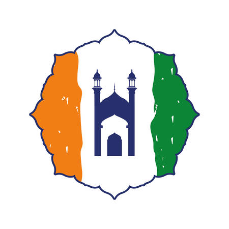 indian independence day flag vector illustration designのイラスト素材