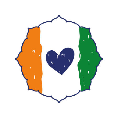 indian independence day flag vector illustration designのイラスト素材