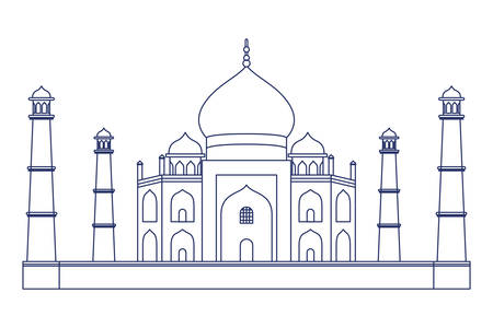 taj majal and indian independence day vector illustration designのイラスト素材