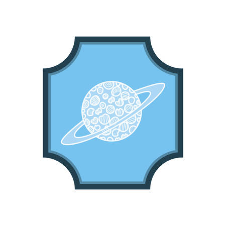 frame with planet of the solar system vector illustration designのイラスト素材