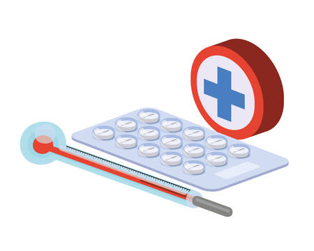 medicine drugs on white background vector illustration designのイラスト素材