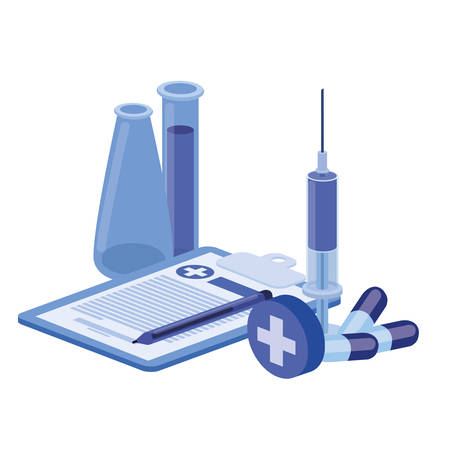 medicine drugs on white background vector illustration designのイラスト素材