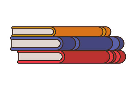 stack of books on white background vector illustration designのイラスト素材