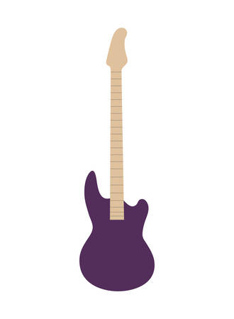 musical instrument electric guitar on white background vector illustration designのイラスト素材