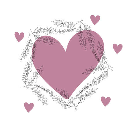 garland with flowers and leafs isolated iconのイラスト素材