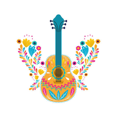 mexican guitar isolated icon vector illustration designのイラスト素材
