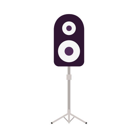stereo speaker with stand on white background vector illustration designのイラスト素材