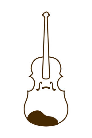 musical instrument fiddle on white background vector illustration designのイラスト素材