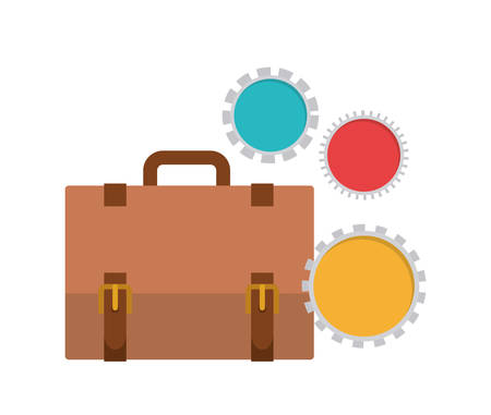 suitcase of businessman with white background vector illustration designのイラスト素材