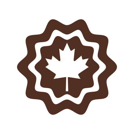 Canada maple leaf seal stamp design, Culture national country travel and tourism theme Vector illustrationのイラスト素材