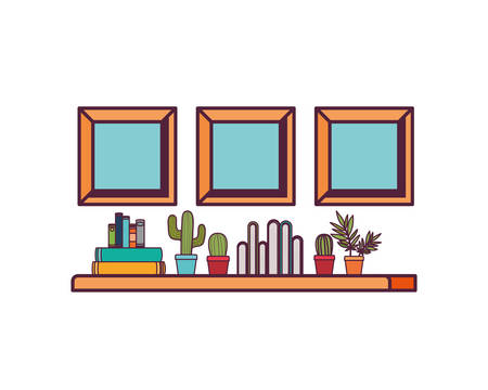 shelving with books in white background vector illustration designのイラスト素材