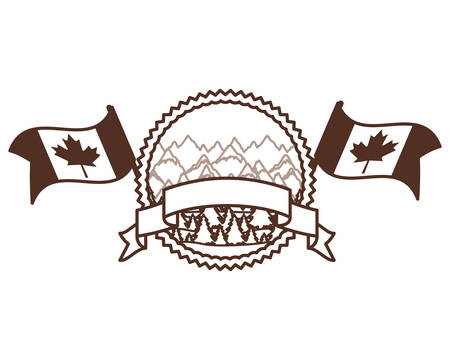 Forest of canada design, Culture national country travel and tourism theme Vector illustrationのイラスト素材