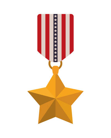 medal with the united states flag icon vector illustration designのイラスト素材