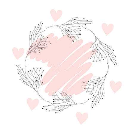 garland with flowers and leafs isolated iconのイラスト素材