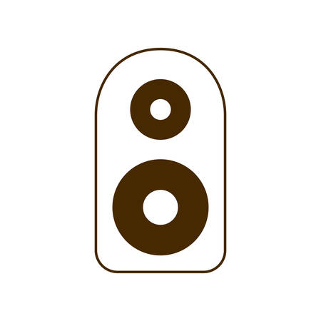 stereo speaker on white background vector illustration designのイラスト素材
