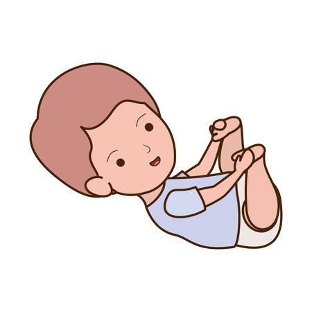 Baby boy design, Child newborn childhood kid innocence and little theme Vector illustrationのイラスト素材