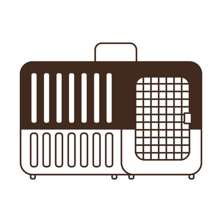 silhouette of pet transport box on white background vector illustration designのイラスト素材