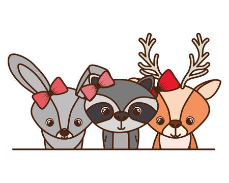 card of celebration with animals vector illustration designのイラスト素材