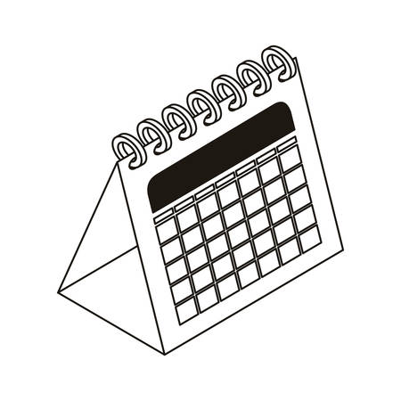 silhouette of calendar reminder on white background vector illustration designのイラスト素材