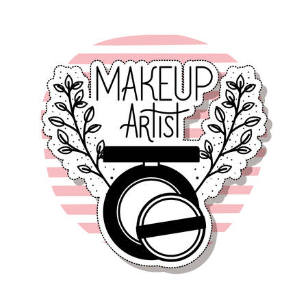 eye shadow palette on white background vector illustration designのイラスト素材