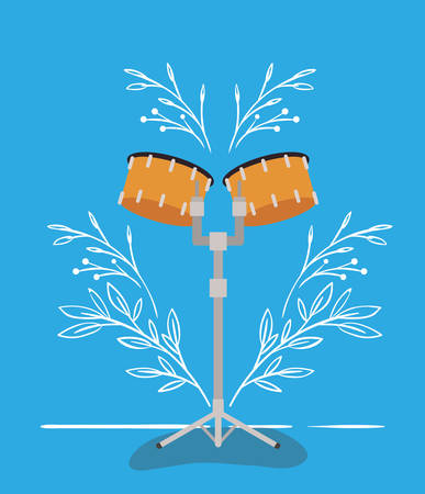 timpani drums instrument musical icon vector illustration designのイラスト素材