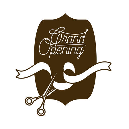 frame with label grand opening isolated icon vector illustration designのイラスト素材