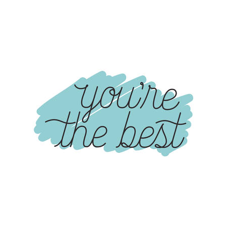 mom you are the best label icon vector illustration designのイラスト素材