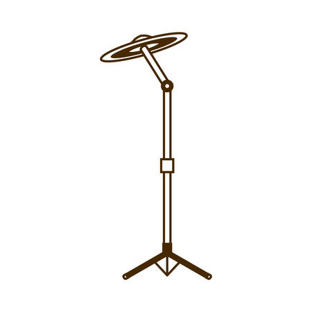 cymbals musical instrument with stand on white background vector illustration designのイラスト素材