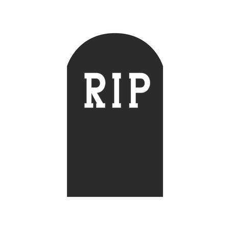 graveyard tombstone on white background vector illustration designのイラスト素材