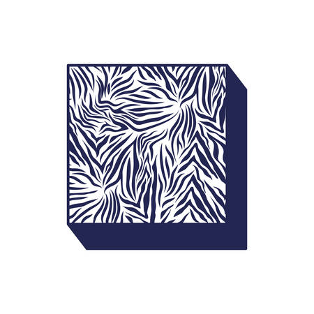 square with animal print pattern ninetys style vector illustration designのイラスト素材