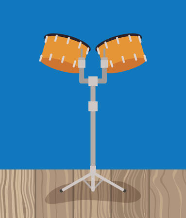 timpani drums instrument musical icon vector illustration designのイラスト素材