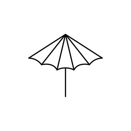 beach umbrella for summer striped icon vector illustration designのイラスト素材