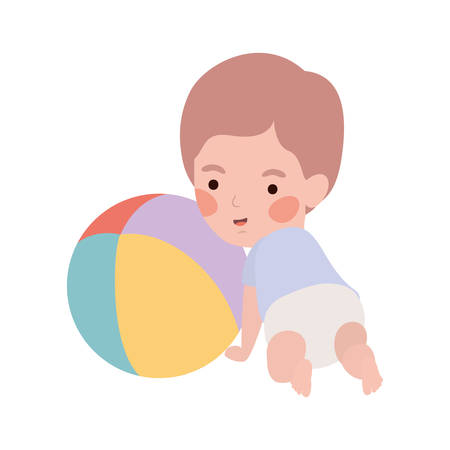 Baby boy design, Child newborn childhood kid innocence and little theme Vector illustrationのイラスト素材