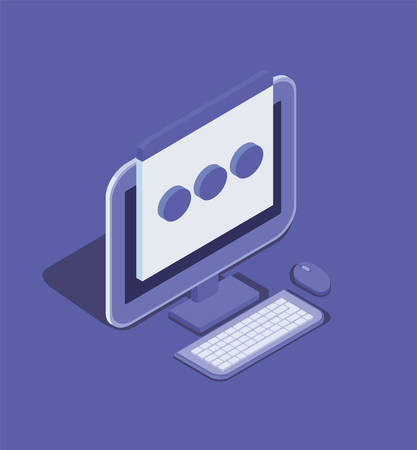 desktop computer technology device icon vector illustration designのイラスト素材