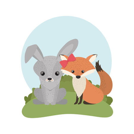 card of celebration with animals vector illustration designのイラスト素材