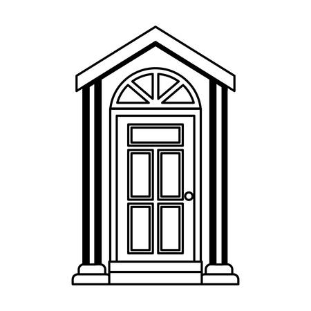 beauty house door wooden icon vector illustration designのイラスト素材
