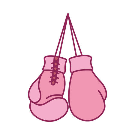 boxing gloves hanging sport equipment icon vector illustration designのイラスト素材