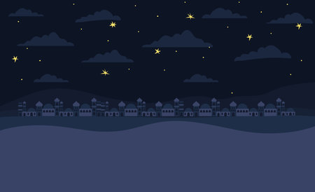 manger houses cityscape buildings landscape vector illustration designのイラスト素材