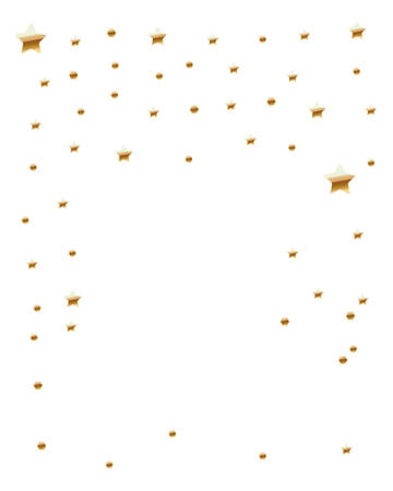 happy merry christmas golden stars pattern vector illustration designのイラスト素材