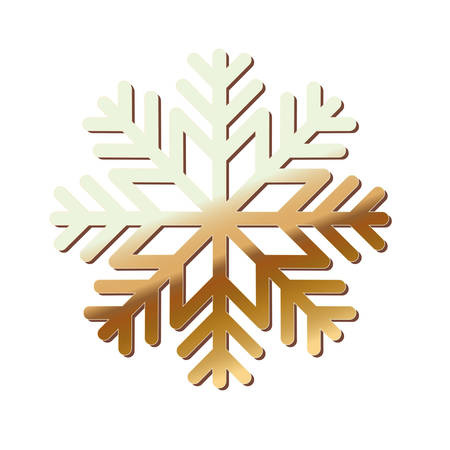 happy merry christmas snowflake gold vector illustration designのイラスト素材