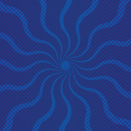 blue color sunburst pop art background vector illustration designのイラスト素材