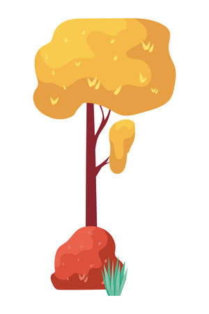 autumn plant seasonal isolated icon vector illustration designのイラスト素材