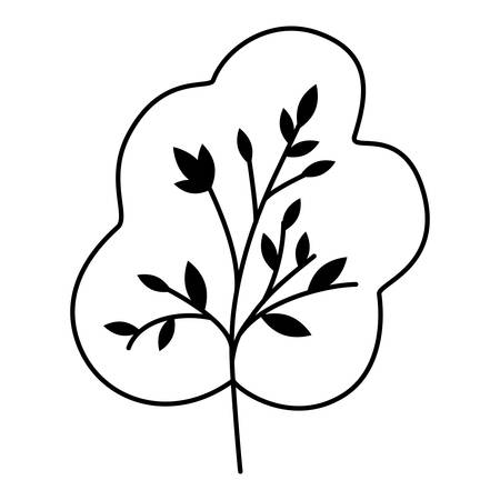 autumn leaf plant seasonal icon vector illustration designのイラスト素材