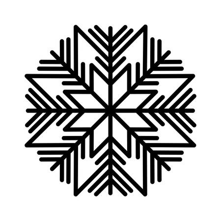 happy merry christmas snowflake icon vector illustration designのイラスト素材
