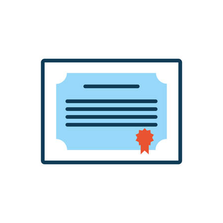 graduation diploma certificate isolated icon vector illustration designのイラスト素材