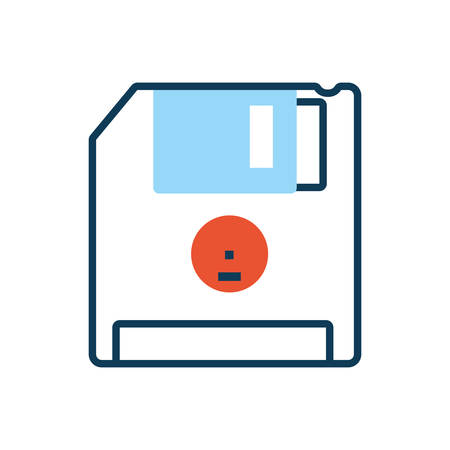 floppy disk retro isolated icon vector illustration designのイラスト素材