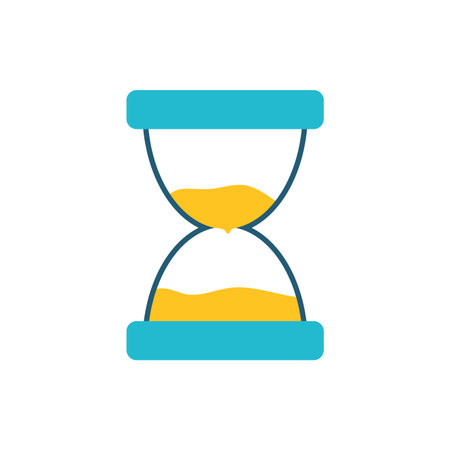 hourglass sand time isolated icon vector illustration design