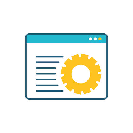 template webpage with gears machine settings vector illustration designのイラスト素材