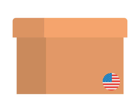 usa box design, United states of america independence day nation and country theme Vector illustrationのイラスト素材